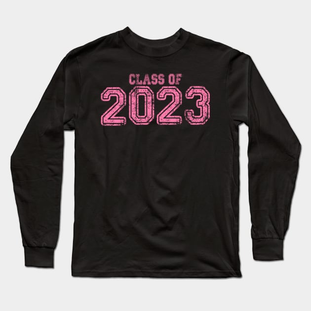 Varsity Pink Class of 2023 Long Sleeve T-Shirt by Jitterfly